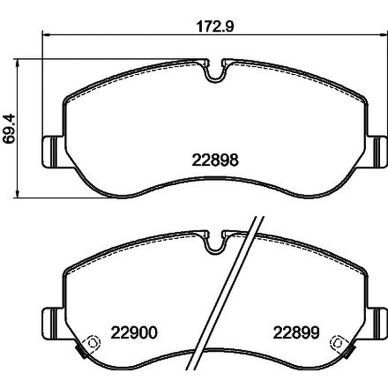 Mintex Front Brake Pad Set fits Maxus Deliver 7 2024 on 2.0