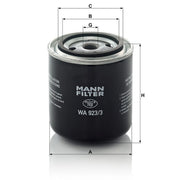 MANN-FILTER Coolant Filter Cartridge fits Iveco Eurostar 1993-2002