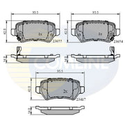 Comline Rear Brake Solid Discs & Pads fits Kia Venga 2010-2019 1.4 1.6