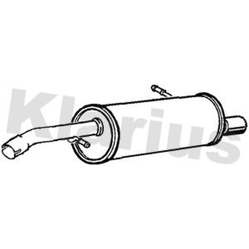 Klarius Box With Tail Pipe Rear fits Citroën C2 2003-2009 1.4