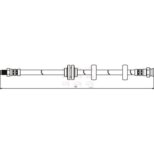 Apec Brake Hydraulic Hose Line Front fits Alfa Romeo 147 2001-2010 1.6 1.9 2.0