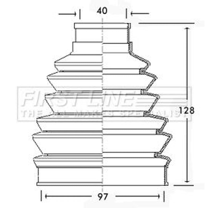 First Line Drive Shaft Bellow Kit Front Left Thermoplast fits Citroën C4