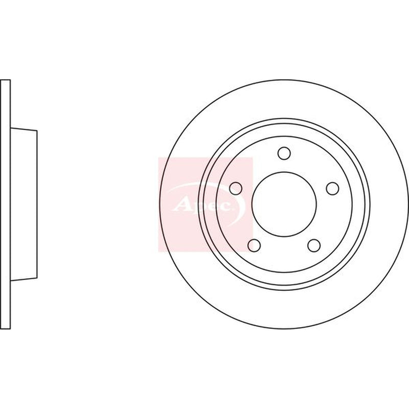 Apec Front Vented & Rear Vented Brake Discs & Pads fits Mazda 5 2005-2010 1.8