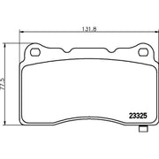 Mintex Front Brake Pad Set fits Cadillac Ats 2013 on 2.0