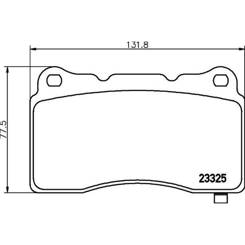 Mintex Front Brake Pad Set fits Cadillac Ats 2013 on 2.0
