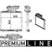 Mahle Engine Radiator fits Man Tga 1999-2011