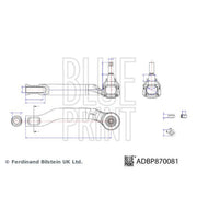 Blue Print Steering Tie Rod End Ball Joint Front Left fits Nissan Note 2012-2016