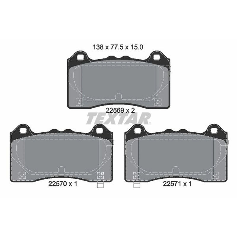 Textar Front Brake Pad Set 2256901