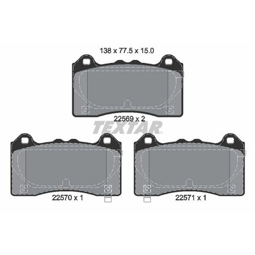 Textar Front Brake Pad Set 2256901