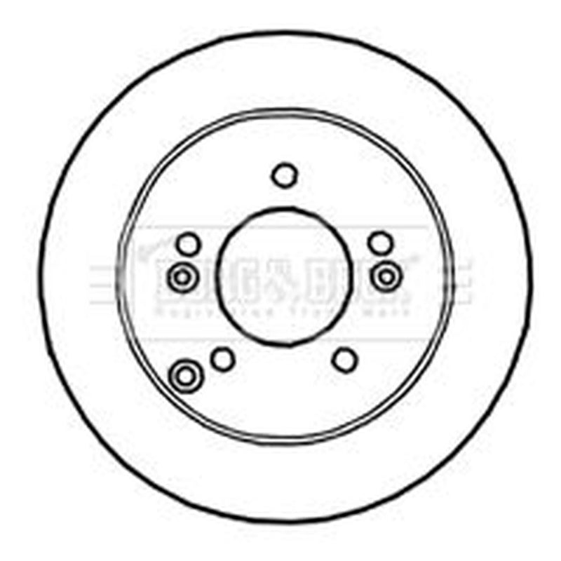 Borg & Beck 2 x Solid Brake Discs fits Kia Carens III 2006-2013 1.6 2.0