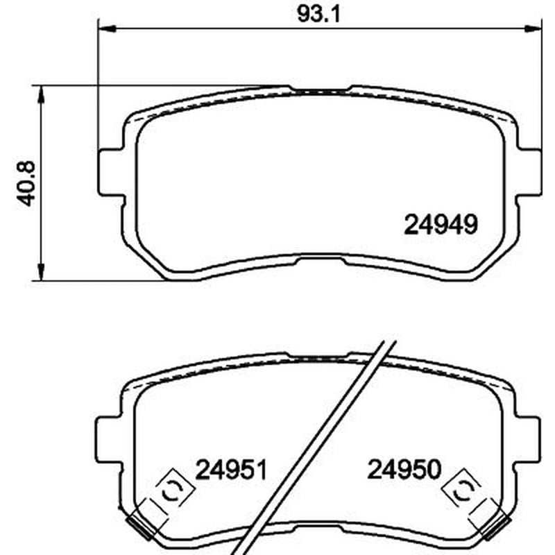 Mintex Front & Rear Pads fits Hyundai I20 I 2008-2015 1.1 1.2 1.4 1.6