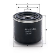 MANN-FILTER Engine Oil Filter fits Nissan Micra I 1982-1992 1.0 1.2