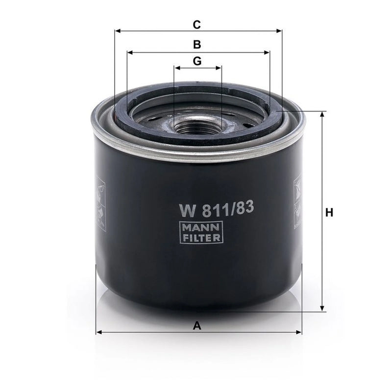 MANN-FILTER Engine Oil Filter fits Nissan Micra I 1982-1992 1.0 1.2