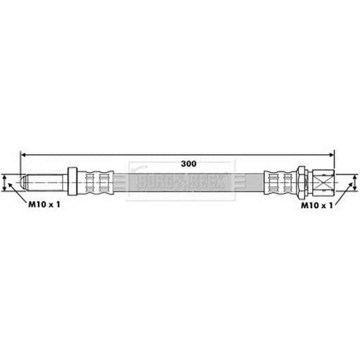 Borg & Beck Brake Hydraulic Hose Line Rear Left BBH6140