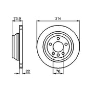 Bosch Front Vented & Rear Vented Brake Discs & Pads fits VW Touareg 2002-2010