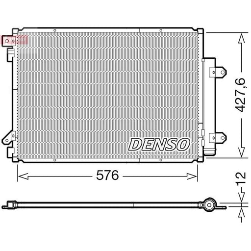 Denso Air Conditioning Condenser fits Suzuki S-Cross 2022 on 1.4
