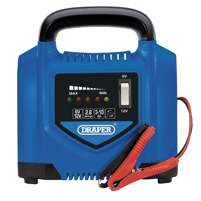 Draper 6V/12V Battery Charger, 2.8A 53047 Draper - Dynamic Drive