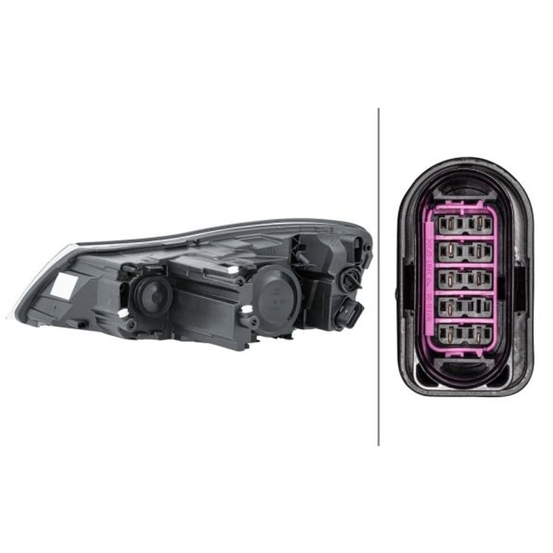 Hella Headlight Headlamp W5W Right fits Skoda Octavia II 2004-2013
