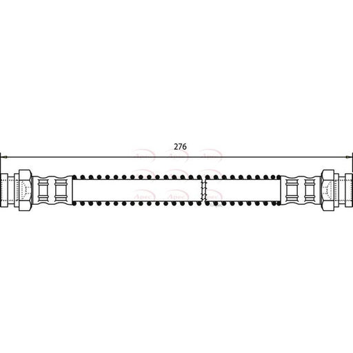 Apec Brake Hydraulic Hose Line Rear fits Peugeot 205 1983-1998
