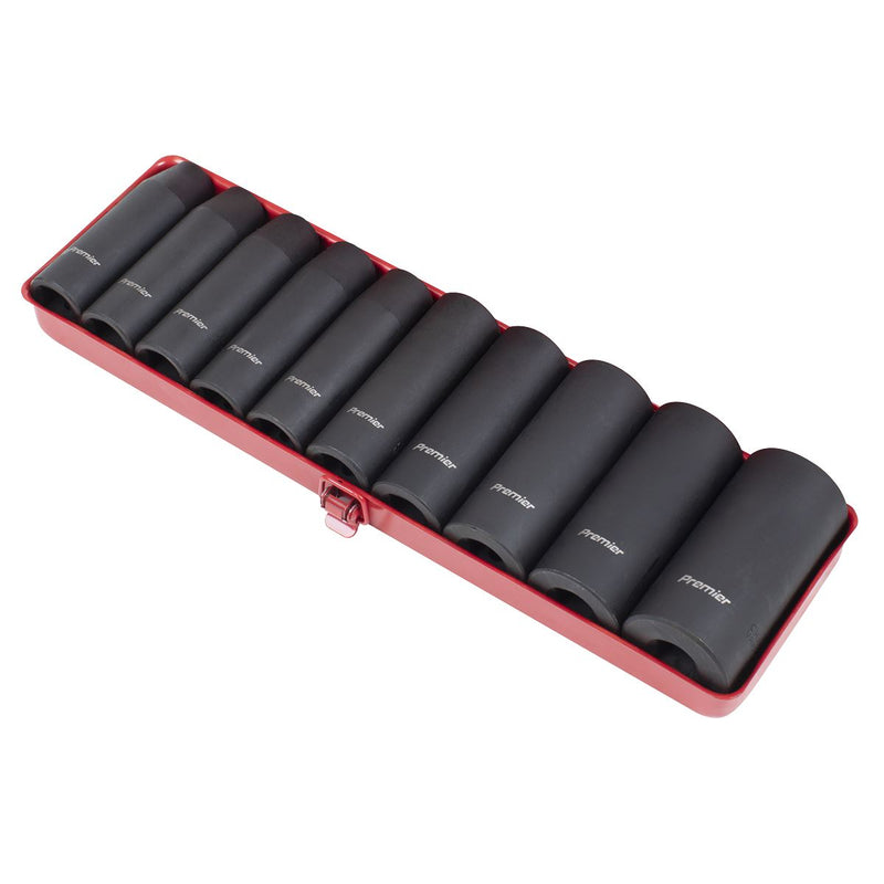 Sealey Premier Premier Deep Impact Socket Set 1/2"Sq Drive 10pc AK58/11M Sealey Premier - Dynamic Drive