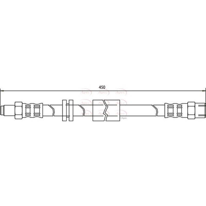 Apec Brake Hydraulic Hose Line Front fits BMW 5 1981-1987
