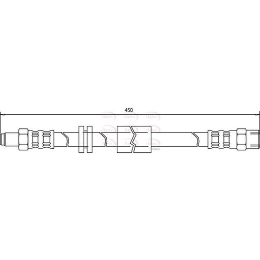 Apec Brake Hydraulic Hose Line Front fits BMW 5 1981-1987