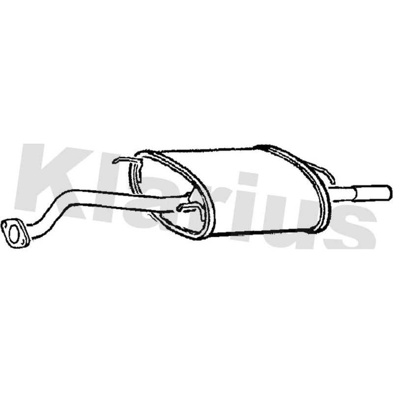Klarius Box With Tail Pipe Rear fits MG Zs 2001-2005