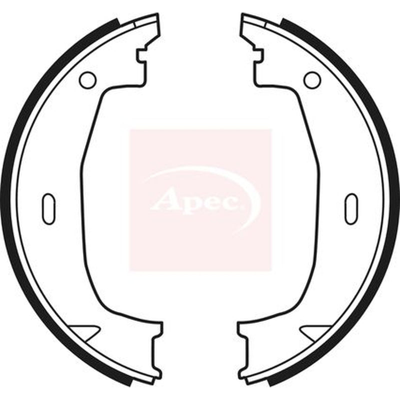 Apec Parking Brake Shoe Set fits BMW 1 2004-2013