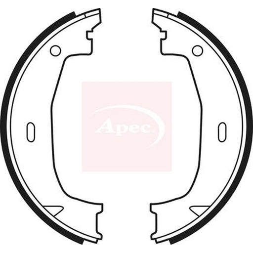 Apec Parking Brake Shoe Set fits BMW 1 2004-2013
