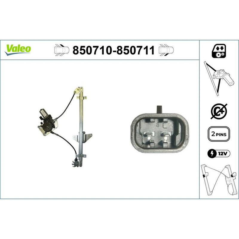 Valeo Electric Window Regulator Lifter Left Front 850710