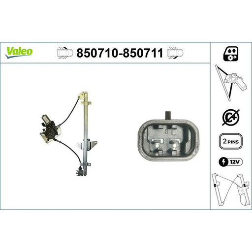 Valeo Electric Window Regulator Lifter Left Front 850710