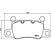 Brembo 4 x Rear Brake Pad Set fits Bentley Continental 2017-2019 4.0 6.0