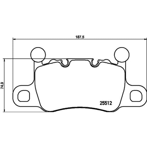 Brembo 4 x Rear Brake Pad Set fits Bentley Continental 2017-2019 4.0 6.0
