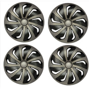 Black & Graphite 16" Set of 4 Car Wheel Trims Hub Caps Versaco  - Dynamic Drive