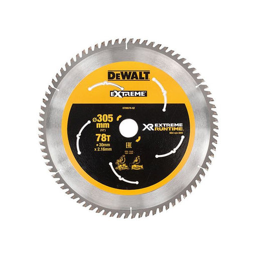 Dewalt Power Tools XR FlexVolt Mitre Saw Blade 305 x 30mm x 78T DeWALT Power Tools - Dynamic Drive