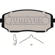 Juratek Front & Rear Pads fits Mitsubishi Shogun Sport III 2015 on 2.4