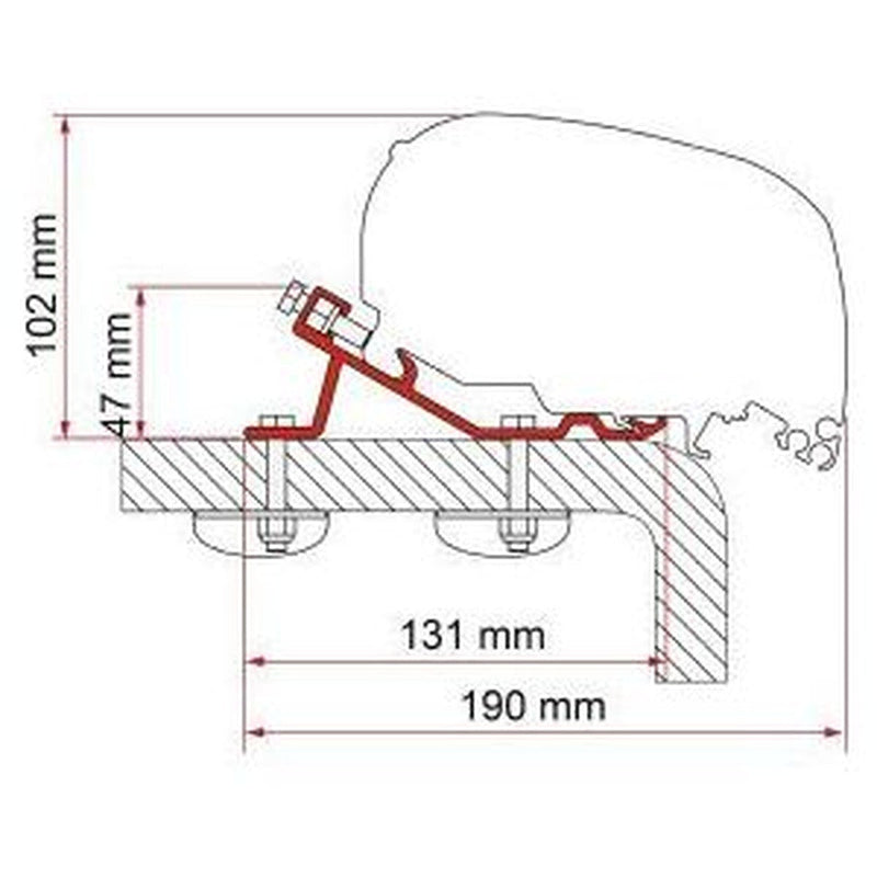 Fiamma F80/F65 Adapter Kit Standard 98655-855 Fiamma - NN4 Online