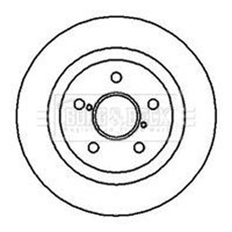 Borg & Beck 2 x Vented Brake Discs fits Toyota Rav 4 1994-2000 2.0