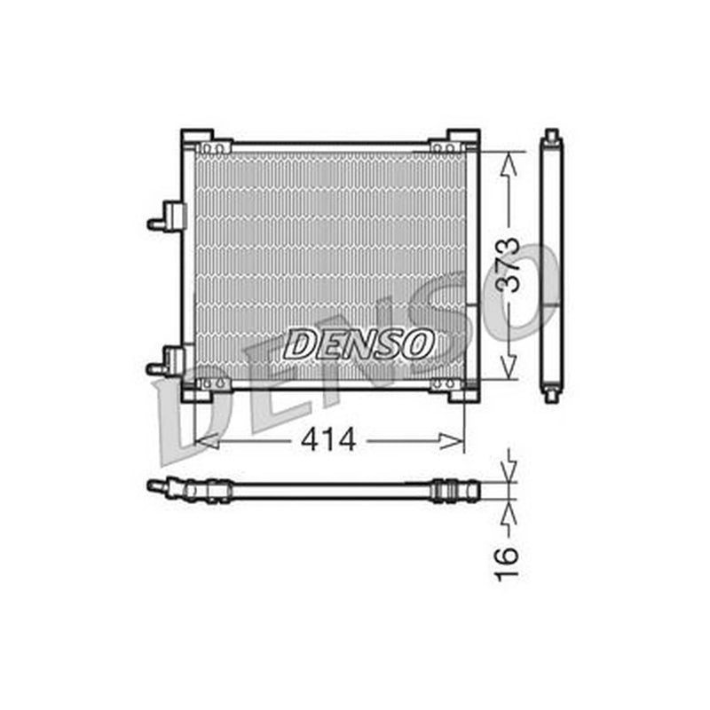 Denso Air Conditioning Condenser fits Ford Ka 1996-2008 1.3 1.6