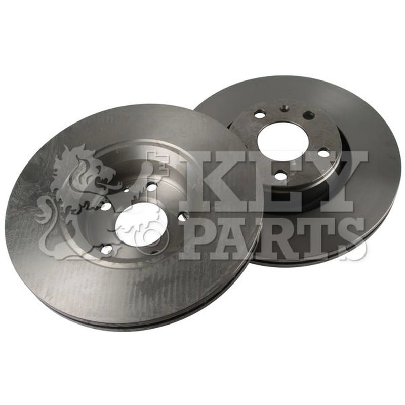 Key Parts 2 x Vented Brake Discs fits Audi A6 C6 2004-2011 2.0 2.4 2.8
