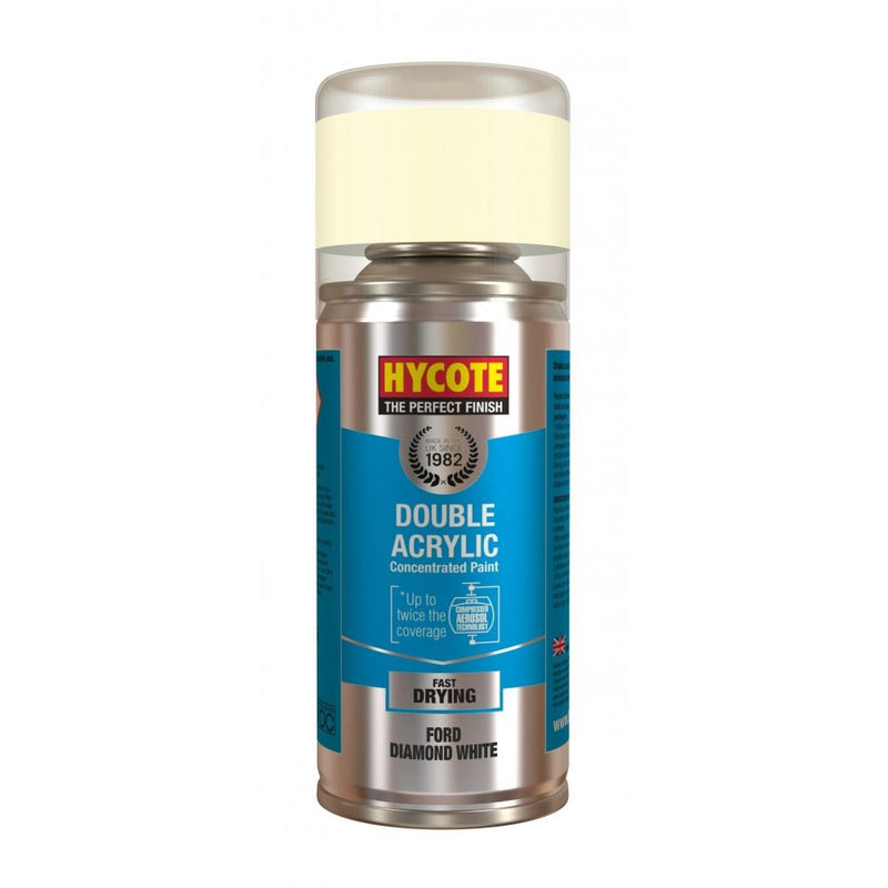 3x Hycote Aerosol Paint for Ford Diamond White 150ml Hycote  - Dynamic Drive