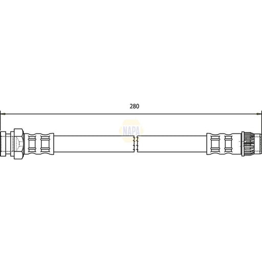 NAPA Brake Hydraulic Hose Line Rear NBH1027