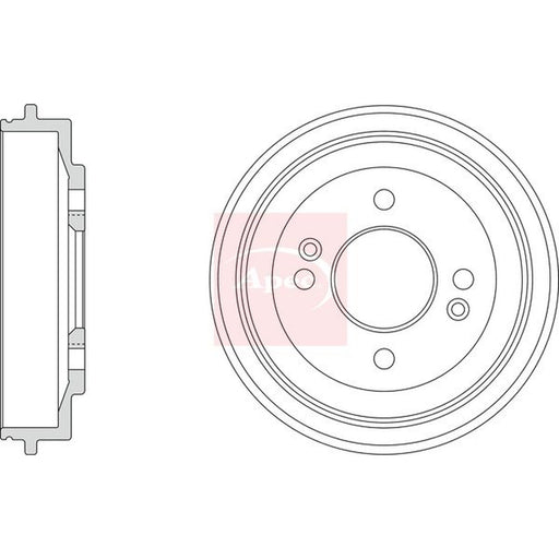 Apec Brake Drum Assembly Rear fits Kia Picanto II 2011-2017 1.0 1.2