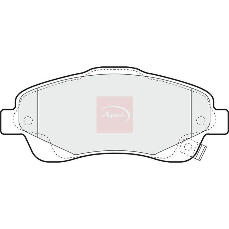 Apec Front Brake Pad Set fits Toyota Avensis 2003-2008 1.6 1.8 2.0 2.2 2.4