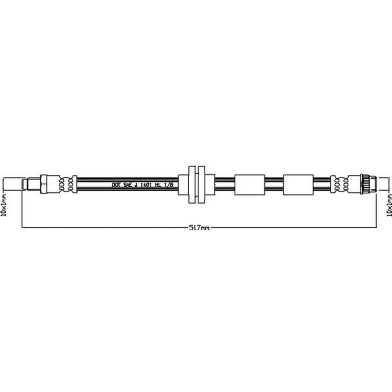 Juratek Brake Hydraulic Hose Line Front fits Nissan NV250 2019 on