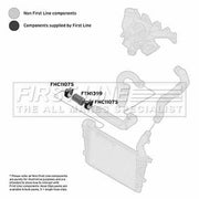 First Line Intercooler Turbo Charge Air Hose fits Opel Astra H 2004-2014