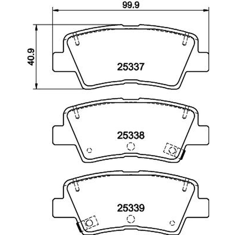 DON Rear Brake Solid Discs & Pads fits Hyundai I10 II 2015 on 1.2