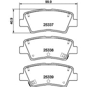 DON Rear Brake Solid Discs & Pads fits Hyundai Kona 2023 on