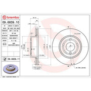 Brembo 2 x Brake Discs fits Land Rover Range Rover 1994-2002 2.5 3.9 4.0 4.6