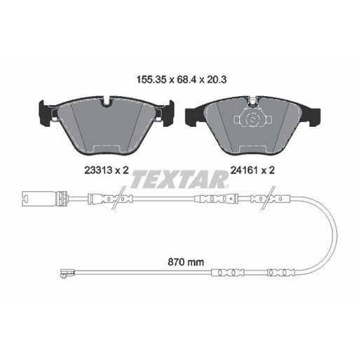 Textar Front Brake Pad Set 2331307